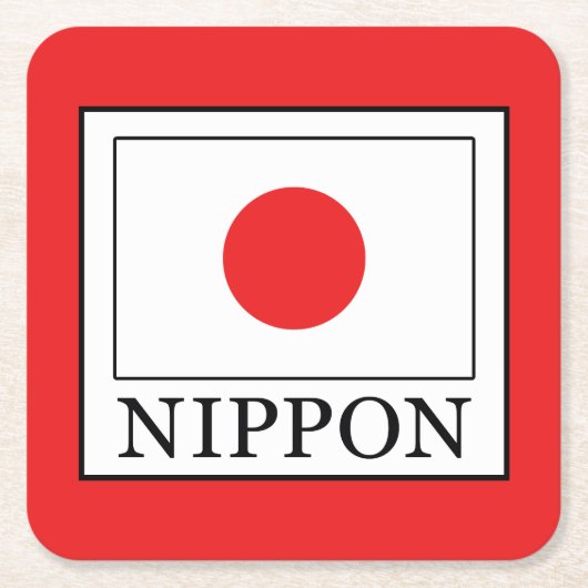 Nippon Vierkante Kartonnen Onderzetter (Voorkant)