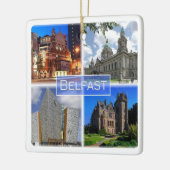 NIR003 BELFAST, Noord-Ierland Keramisch Ornament (Links)