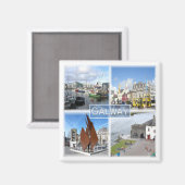 NIR004 GALWAY, Irlande du Nord, Fridge Magnet (Recto/Verso)
