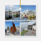 NIR004 GALWAY, Noord-Ierland, Keramisch Ornament (Achterkant)