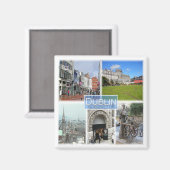 NIR012 DUBLIN, Noord-Ierland, Fridge Magneet (Voorkant / Achterkant)