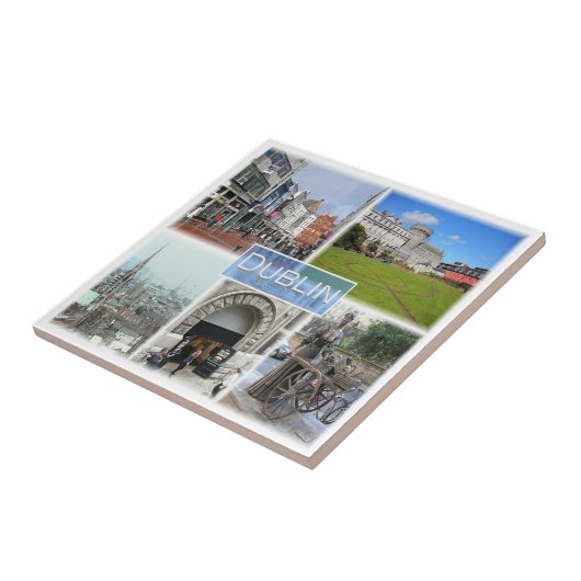 NIR012 DUBLIN, Noord-Ierland, Tegeltje (Zijkant)