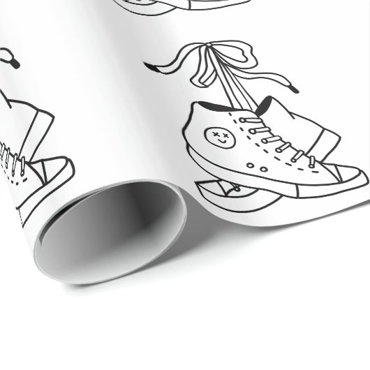 NIRVANA CONVERSE, CONVERSE, SNEAKERS, KUSTONTWERP CADEAUPAPIER (Rol Hoek)