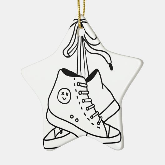 NIRVANA CONVERSE, CONVERSE, SNEAKERS, KUSTONTWERP KERAMISCH ORNAMENT (Links)