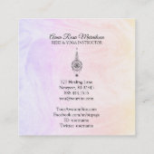 ** Nirvana Pastel Marble Reiki Healing Ombre Vierkante Visitekaartje (Achterkant)