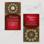 Nirvania Santé et guérison Carte de visite du nouv (Devant / Derrière)