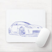 Nis 350Z-schets Muismat (Met muis)