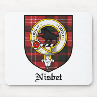 Nisbet Clan Crest Badge Tartan Muismat