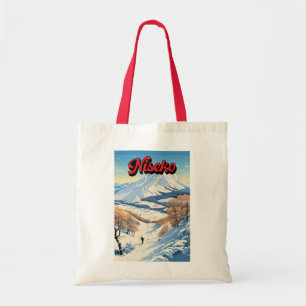 Niseko Hokkaido Japan Winter Reizen Kunst Vintage Tote Bag
