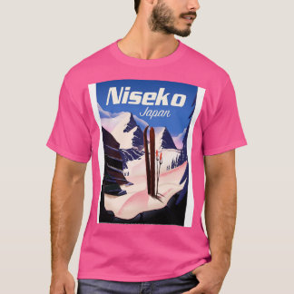 Niseko Hokkaido stijl ski-poster T-shirt