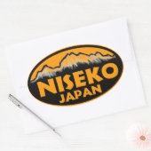 Niseko Japan oranje ovale stickers (Envelop)