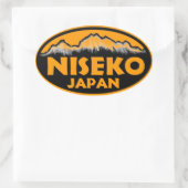 Niseko Japan oranje ovale stickers (Tas)