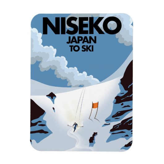 Niseko Japan ski print Magneet (Verticaal)