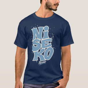 Niseko Japan Skigebied Retro Typografie Snowboarde T-shirt