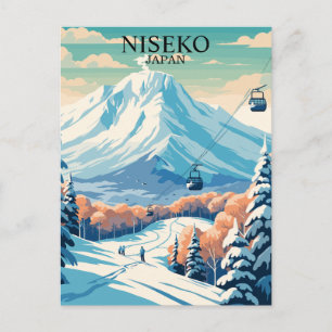 Niseko, Japan: Skireizen Vintage Briefkaart