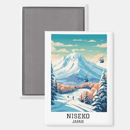 Niseko Japan Winterreizen Magneet (Voorkant / Achterkant)