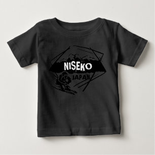 Niseko Japan zwarte ski logo kunst baby outfit