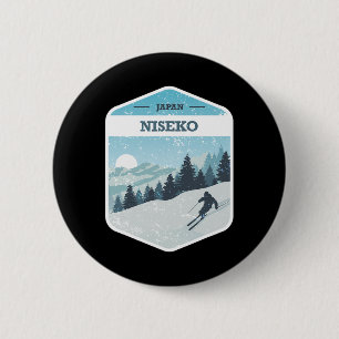 Niseko Ski Resort Japan Hokkaido Island Snowboardi Ronde Button 5,7 Cm