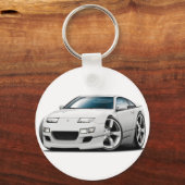 Nissan 300ZX witte auto Sleutelhanger (Voorkant)