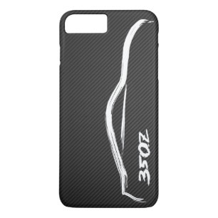 Nissan 350Z Witte Silhouette Logo iPhone 8 Plus / 7 Plus Hoesje