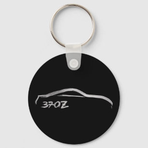 Nissan 370Z Logo met zwarte achtergrond Sleutelhanger