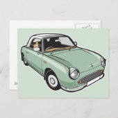 Nissan Figaro Emerald Green Briefkaart (Voorkant / Achterkant)