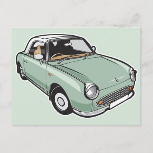Nissan Figaro Emerald Green Briefkaart