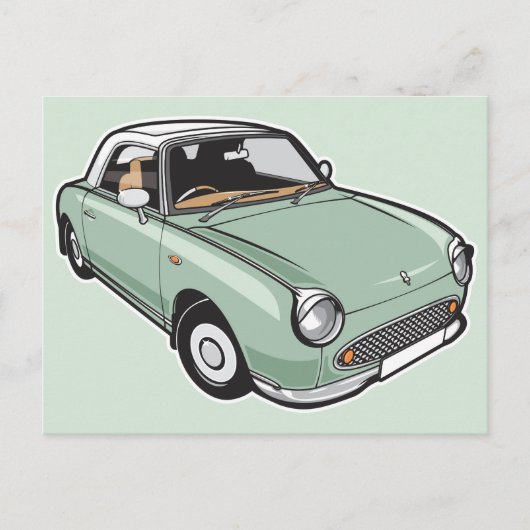 Nissan Figaro Emerald Green Briefkaart (Voorkant)