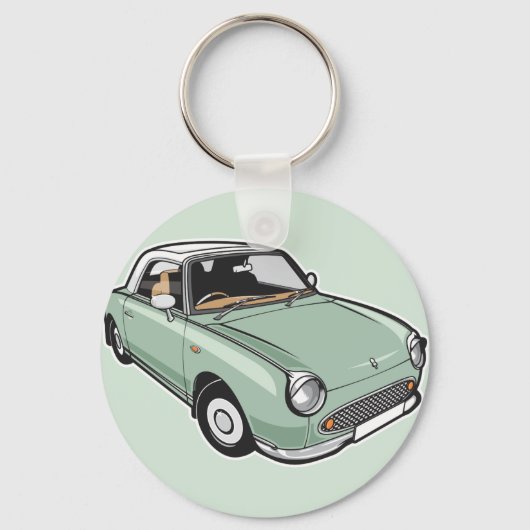 Nissan Figaro Emerald Green Sleutelhanger (Voorkant)