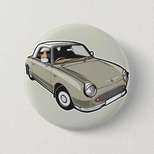 Nissan Figaro Topaz Mist Ronde Button 5,7 Cm (Voorkant)