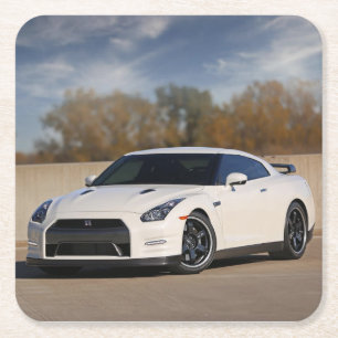 Nissan GT-R 2014 Vierkante Kartonnen Onderzetter