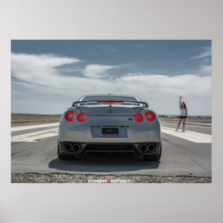 Nissan GT-R klaar voor race Poster
