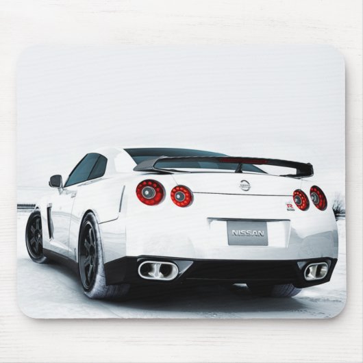 Nissan GT-R White Muismat (Voorkant)