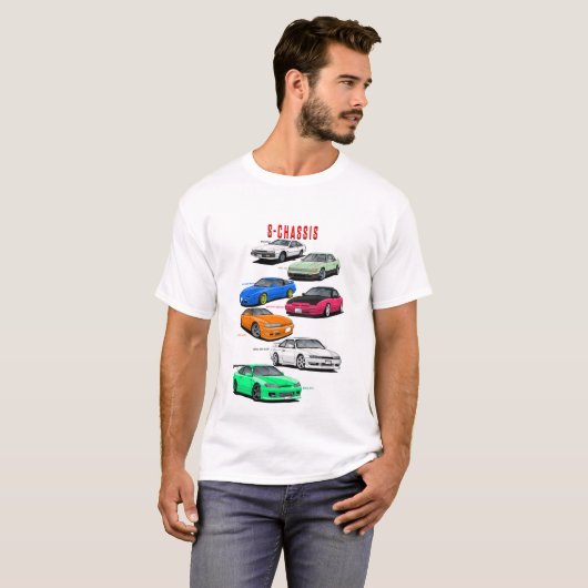 Nissan Silvia S-Chassis-reeks T-shirt (Voorkant volledig)