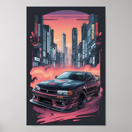 Nissan Skyline R-34 artwork poster (Voorkant)