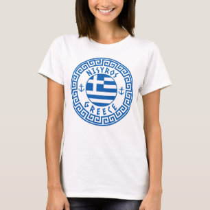 Nisyros, Griekenland Vlag Vrouwen T-shirt
