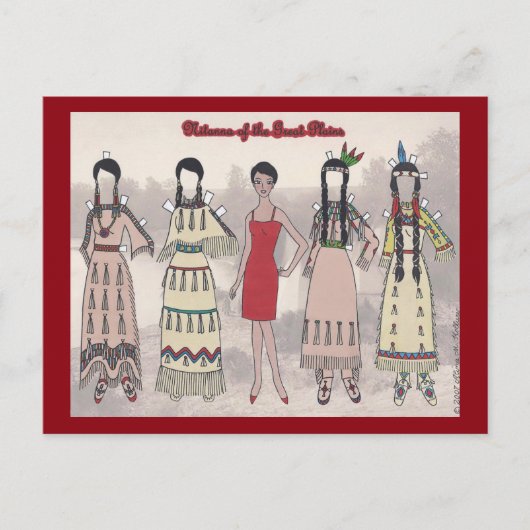 Nitanna de Great Plains Papier Doll Carte postale (Devant)