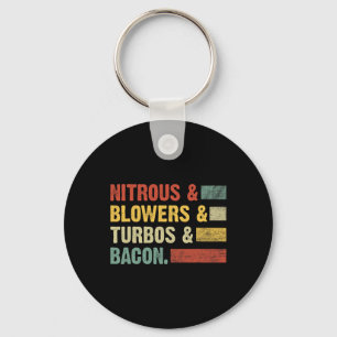 Nitro Blowers Turbo Bycon Food Retro BBQ Vlees Sleutelhanger