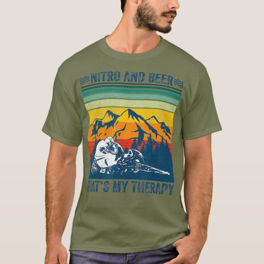 Nitro en bier dat mijn Therapy Motorcycle sleept T-shirt (Voorkant)