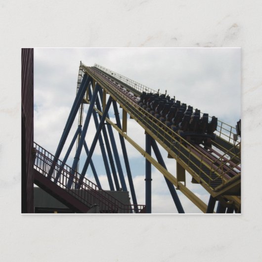 Nitro Roller Onderzetter Six Flags Great Adventure Briefkaart (Voorkant)