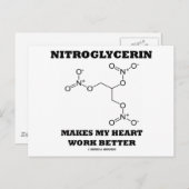 Nitroglycerin Makes My Heart Work Better Briefkaart (Voorkant / Achterkant)