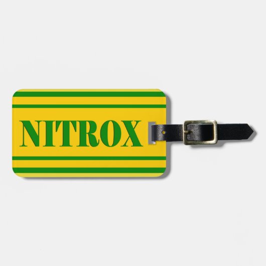 NITROX DIVING LOGO NITROX SCUBA DIVER - BAGAGELABEL (Voorkant horizontaal)
