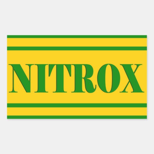 NITROX DIVING LOGO NITROX SCUBA DIVER - RECHTHOEKIGE STICKER (Voorkant)