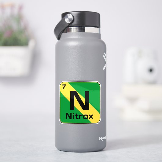 Nitrox Duiker Vlag Periodiek Systeem Sticker (HydroFlask)