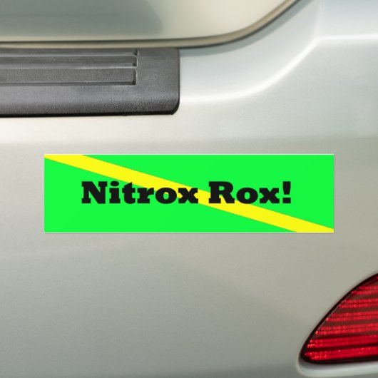 Nitrox Rocks! Bumpersticker (Op auto)