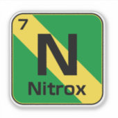 Nitrox Scuba Diver Flag Periodic Table Sticker (Devant)