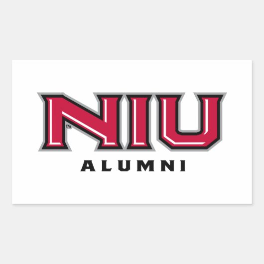 NIU Alumni Rechthoekige Sticker (Voorkant)