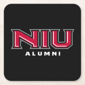 NIU Alumni Vierkante Kartonnen Onderzetter (Voorkant)
