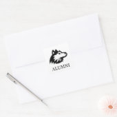 NIU Huskies Alumni Vierkante Sticker (Envelop)