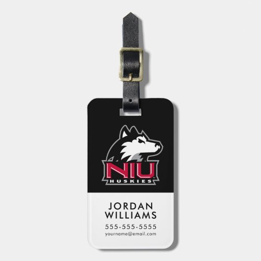 NIU Huskies Bagagelabel (Voorkant verticaal)